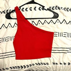 One shoulder crop top
